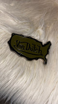 Boucle de ceinture Von Dutch Vintage Y2K – Poisson émaillé – Rare
