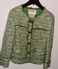 Veste Chanel Vintage en Tweed Vert – Karl Lagerfeld – Circa 1991
