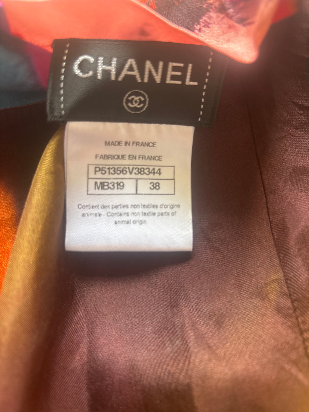 CHANEL – Ensemble haut & jupe en soie imprimée – Printemps-Été 2015 – Runway