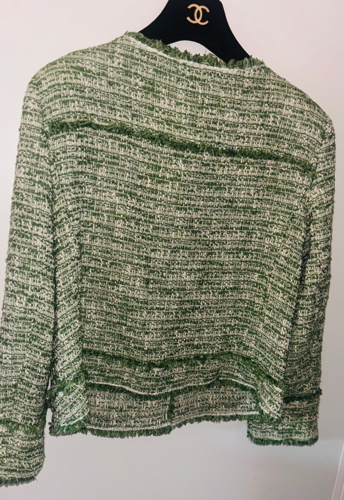 Veste Chanel Vintage en Tweed Vert – Karl Lagerfeld – Circa 1991