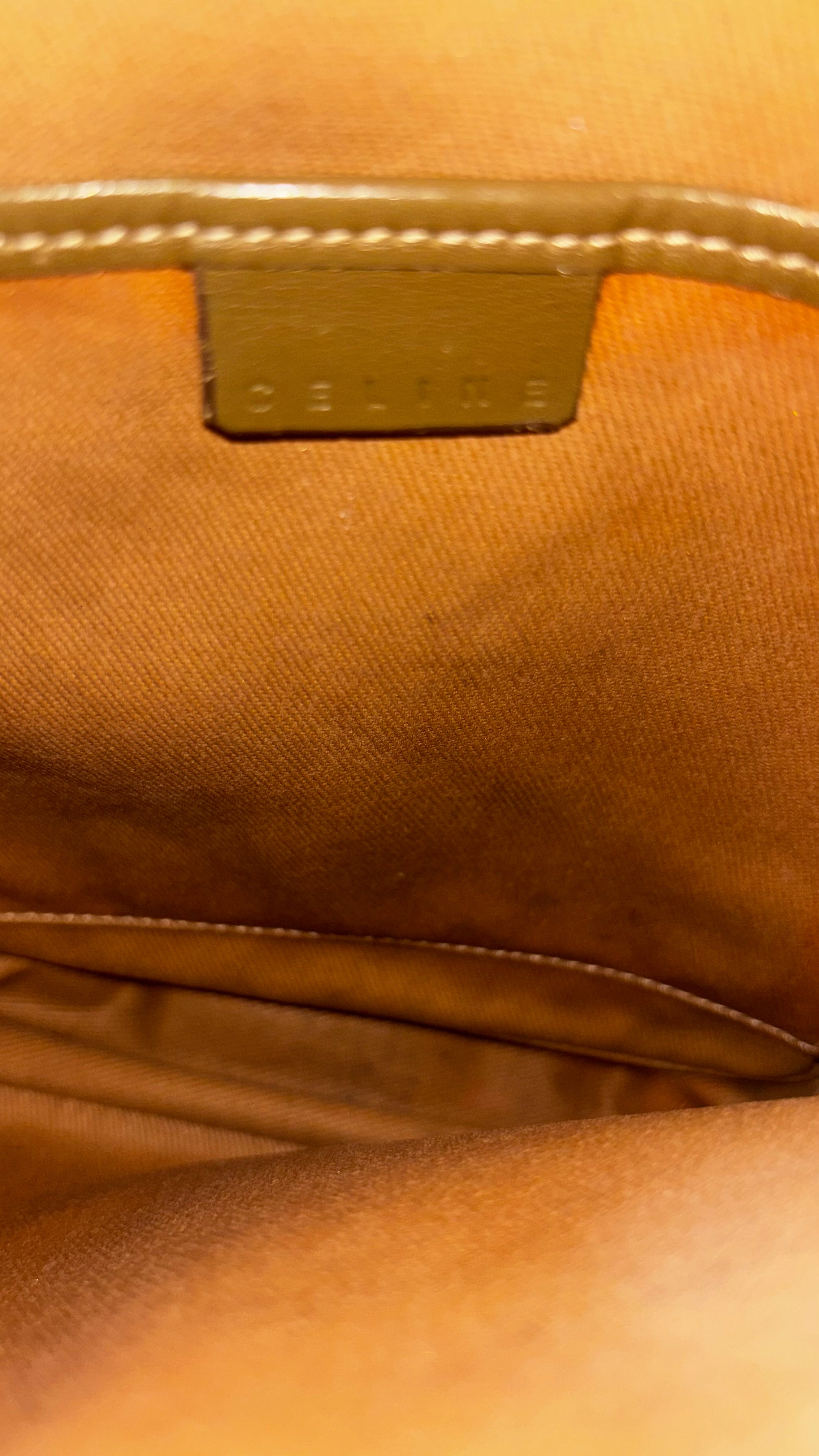 Sac porté épaule Céline Macadam Vintage en toile et cuir