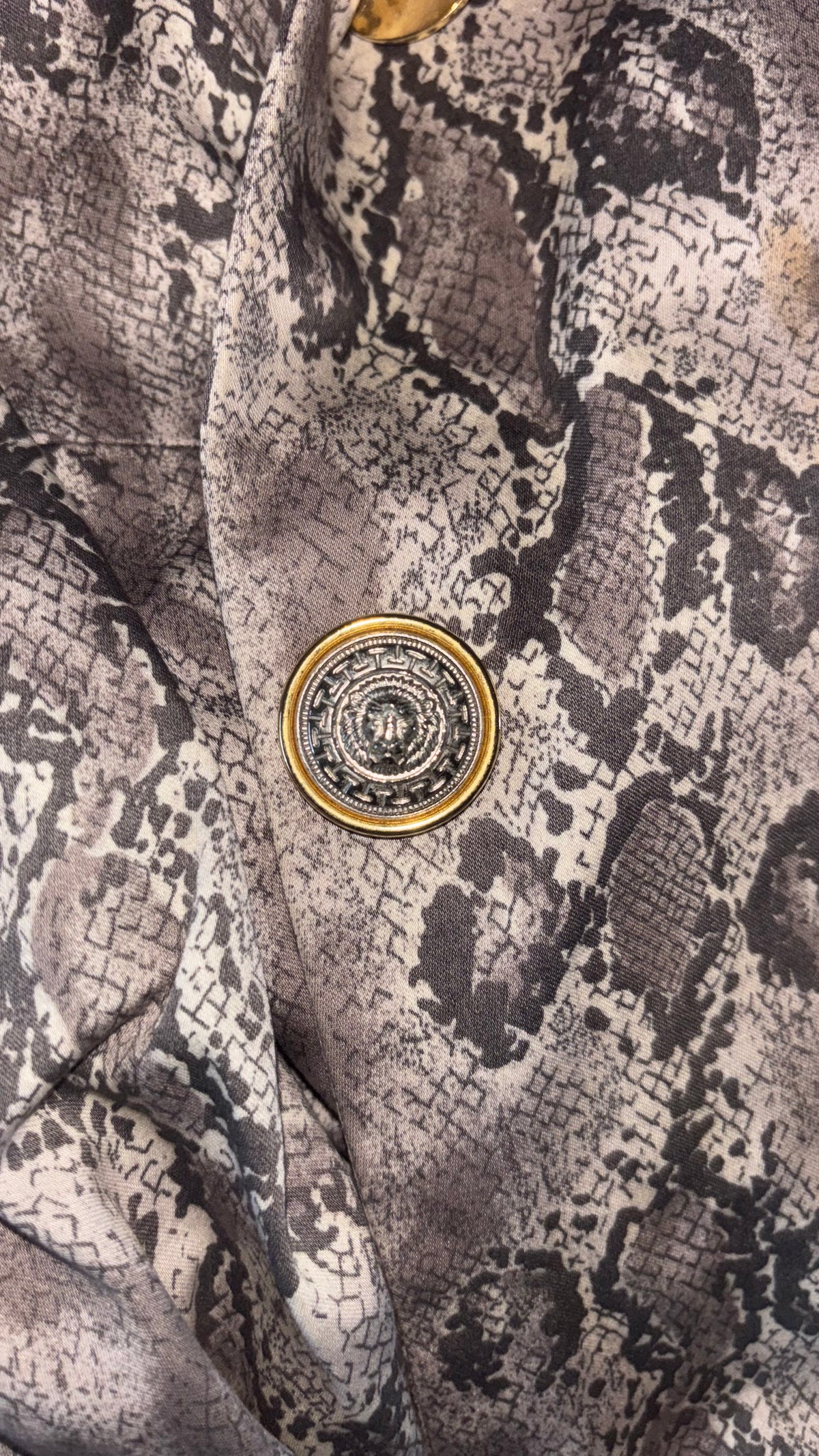 VERSUS Gianni Versace – Rare ensemble 3 pièces vintage imprimé python – Années 90