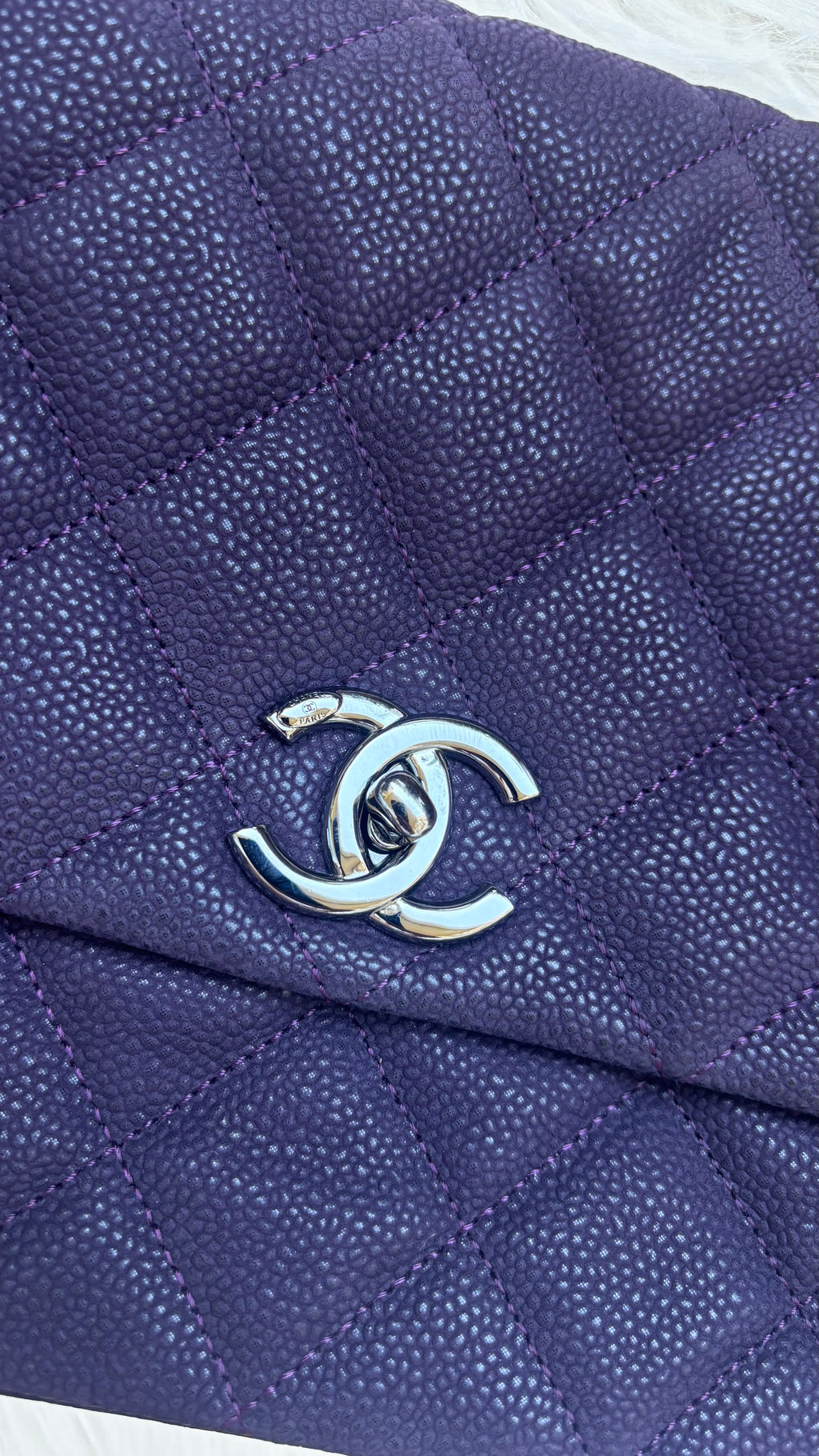 CHANEL Timeless Flap Bag – Aubergine Caviar Leather (2012)