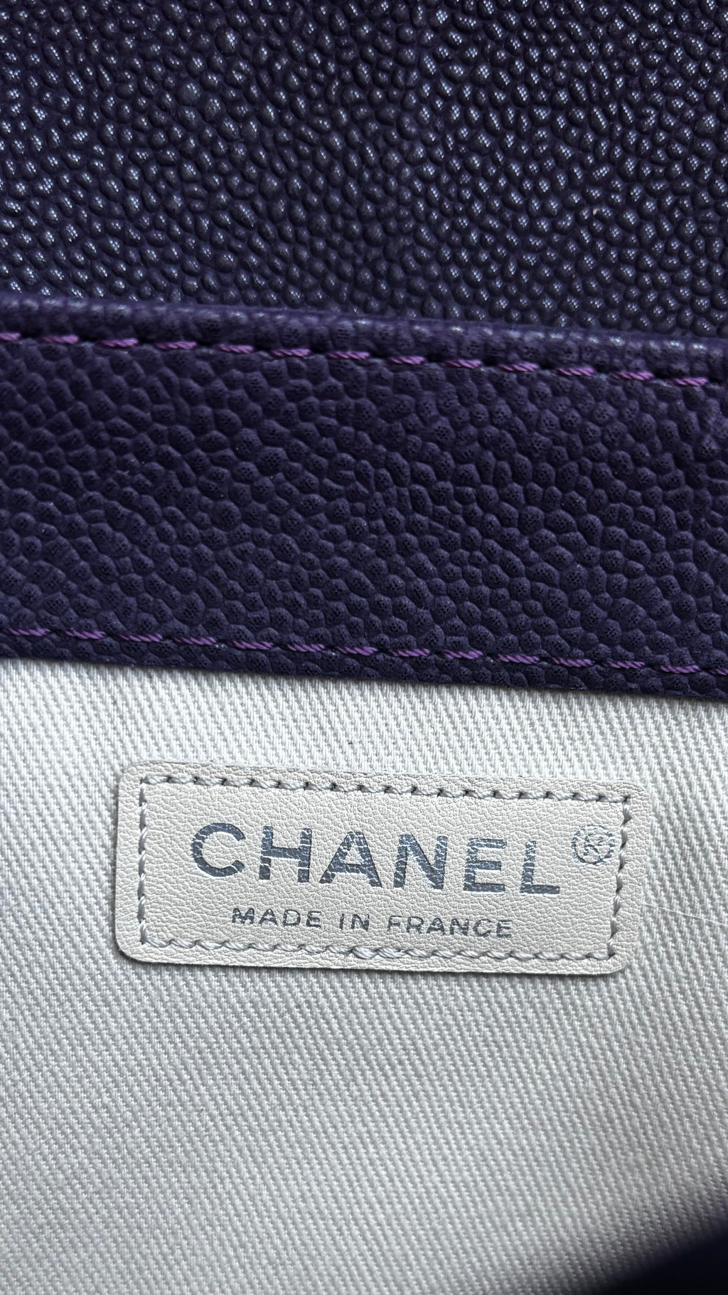 CHANEL Timeless Flap Bag – Aubergine Caviar Leather (2012)