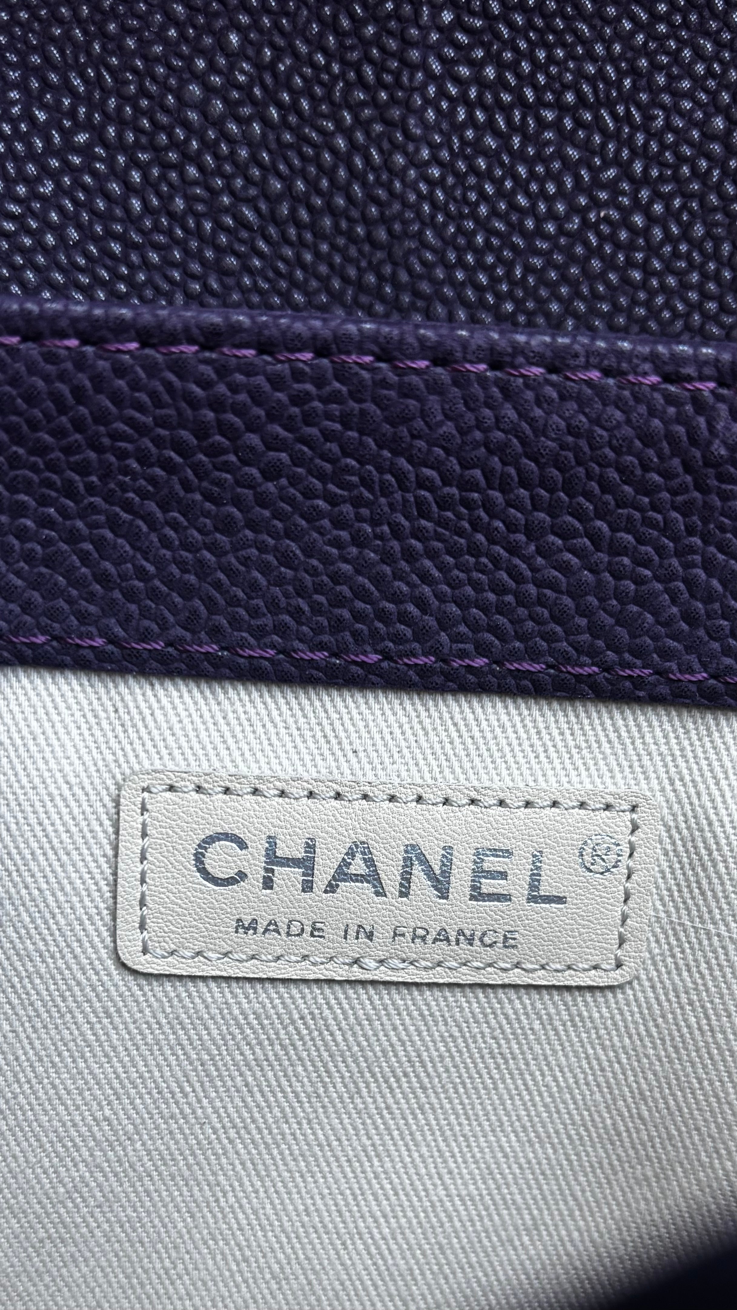 CHANEL Timeless Flap Bag – Aubergine Caviar Leather (2012)