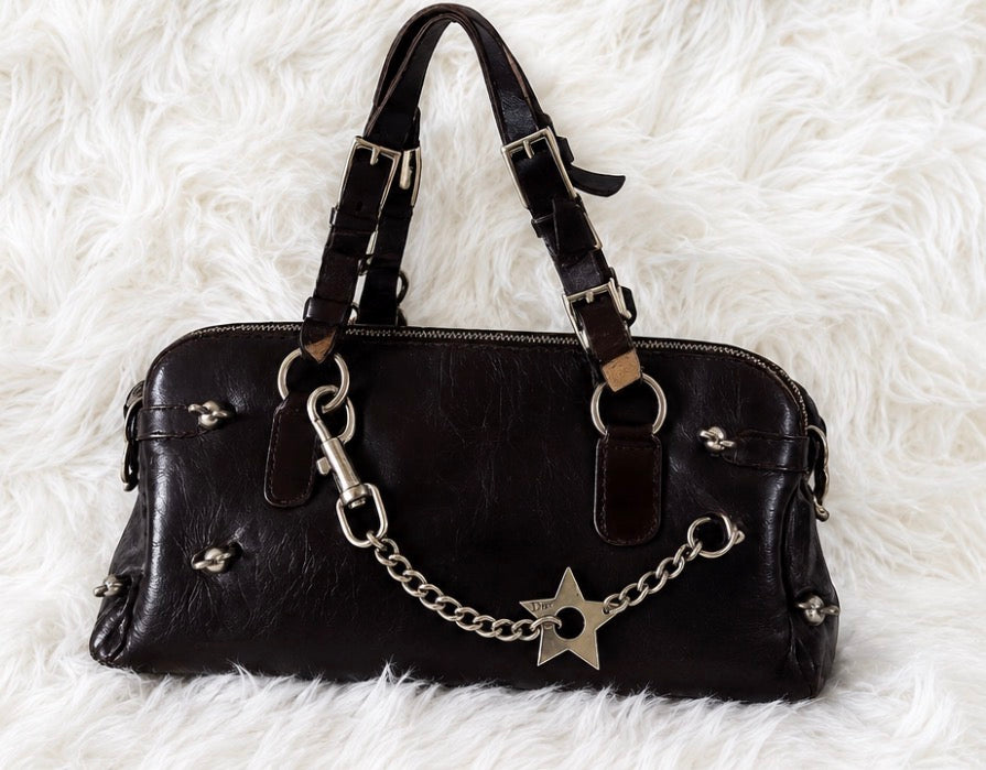 Christian Dior Hardcore Vintage en Cuir Marron – Collection Hardcore – Made in Italy
