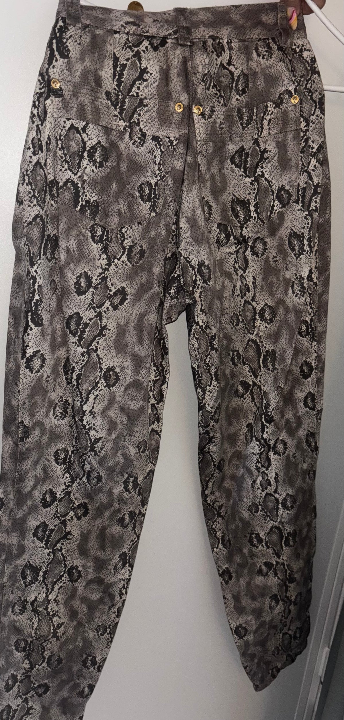 VERSUS Gianni Versace – Rare ensemble 3 pièces vintage imprimé python – Années 90